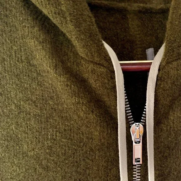 NWT RICK OWENS FW 18 Sisyphus Zip Up "Dirty Green" Hooded Sweater Wool Gorgeous - Picture 9 of 15